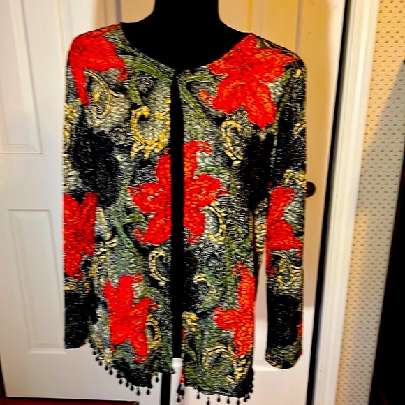 Lane Bryant dressy top with beads. Size 14w. EUC - Picture 1 of 7